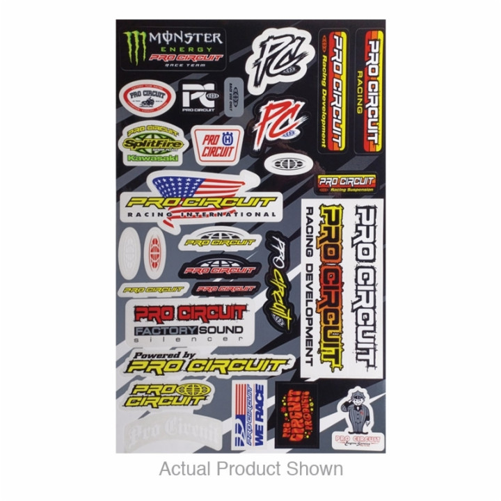 Feuille de stickers PRO CIRCUIT Deluxe 2022 | Oxmoto