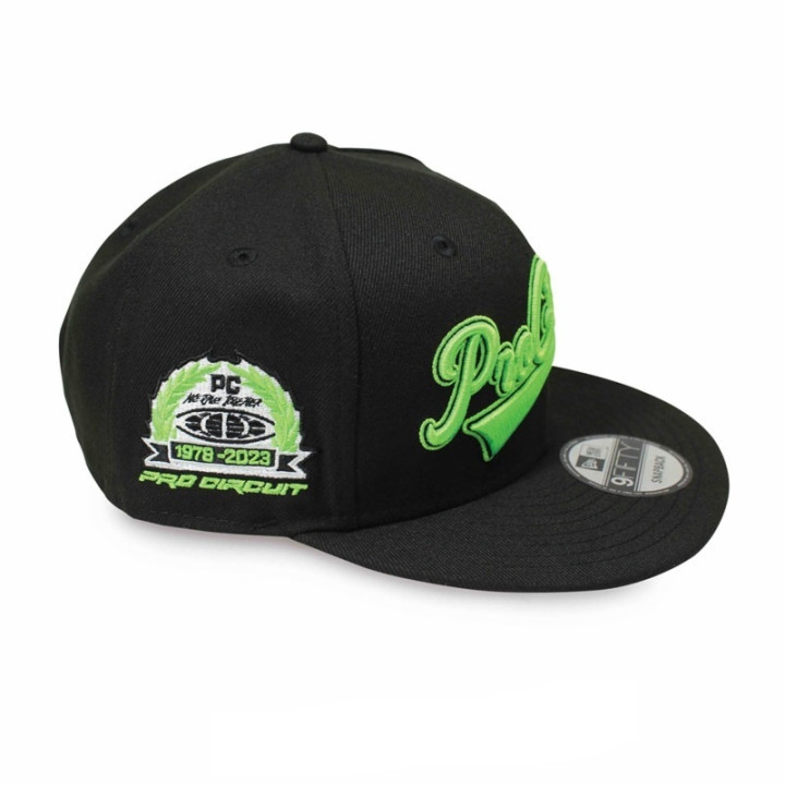 Casquette PRO CIRCUIT snapback - noir/vert fluo | Oxmoto