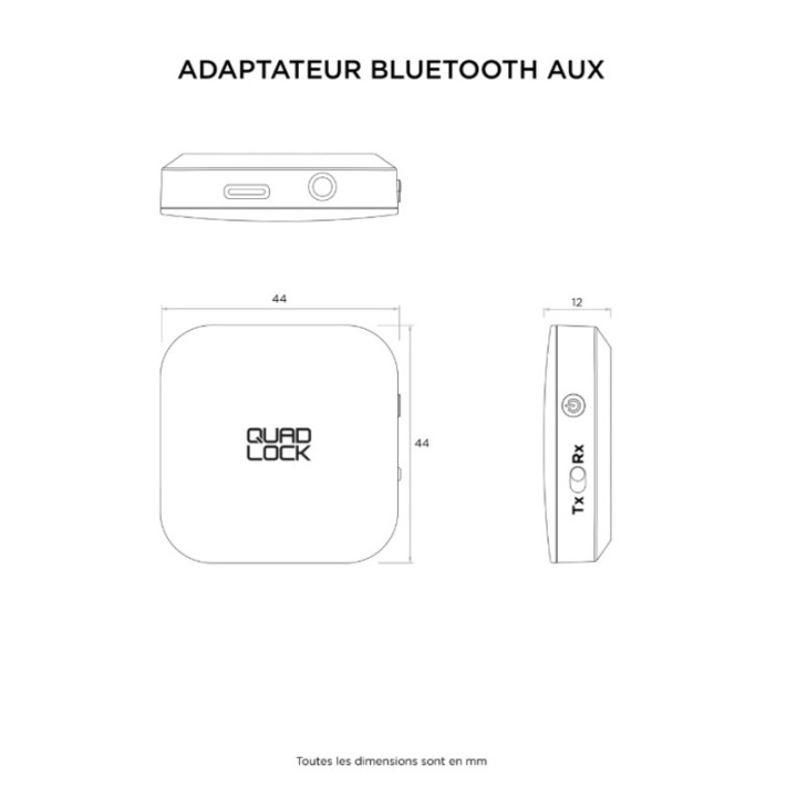 AUX-Bluetooth-Adapter QUAD LOCK | Oxmoto