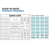 Présentoir Shop-in-Shop QUAD LOCK - anglais | Oxmoto