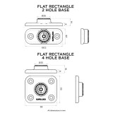 Base rectangulaire 2 trous QUAD LOCK 360 | Oxmoto
