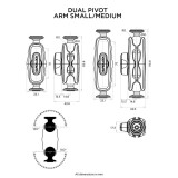 Bras double pivot QUAD LOCK 360 - version Medium | Oxmoto