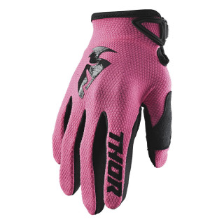 Gants Thor sector femme rose 2025 | Oxmoto