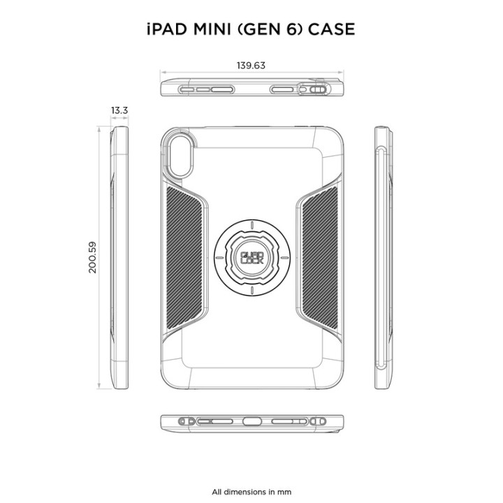 Coque QUAD LOCK - iPad Mini 6è génération | Oxmoto