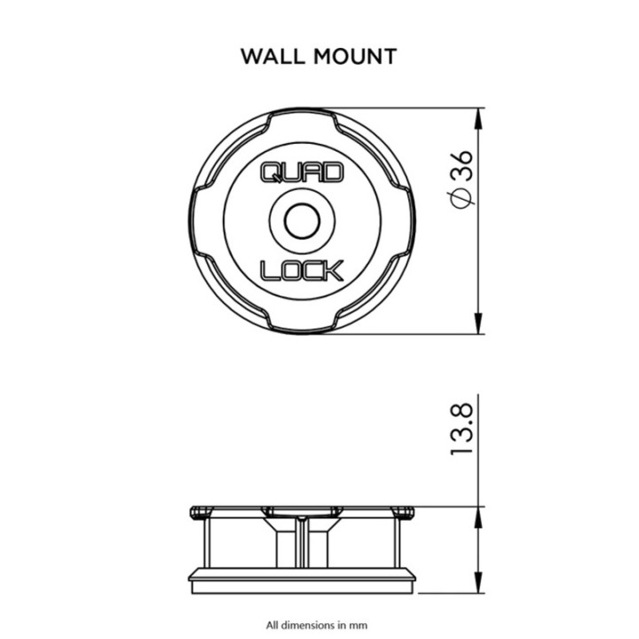 Support mural adhésif QUAD LOCK | Oxmoto