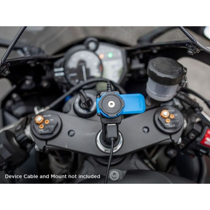 Chargeur USB QUAD LOCK moto | Oxmoto