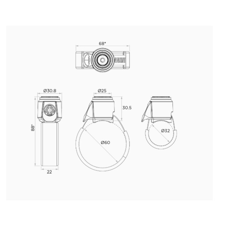 Support de smartphone QUAD LOCK arceau de sécurité | Oxmoto