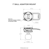 Adaptateur boule 1" QUAD LOCK - support moto RAM | Oxmoto