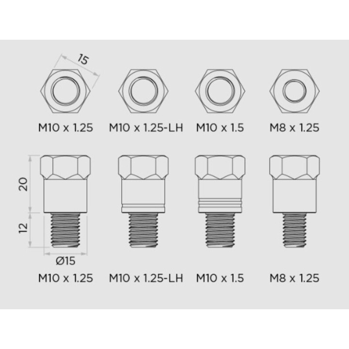 Kit adaptateur QUAD LOCK pour support de smartphone sur rétroviseur