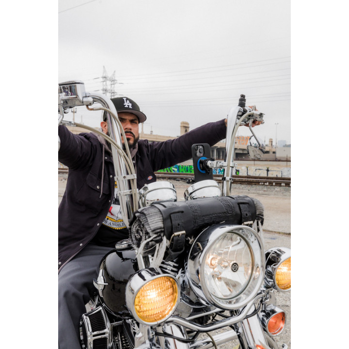 Support de montage guidon QUAD LOCK Pro Chrome | Oxmoto