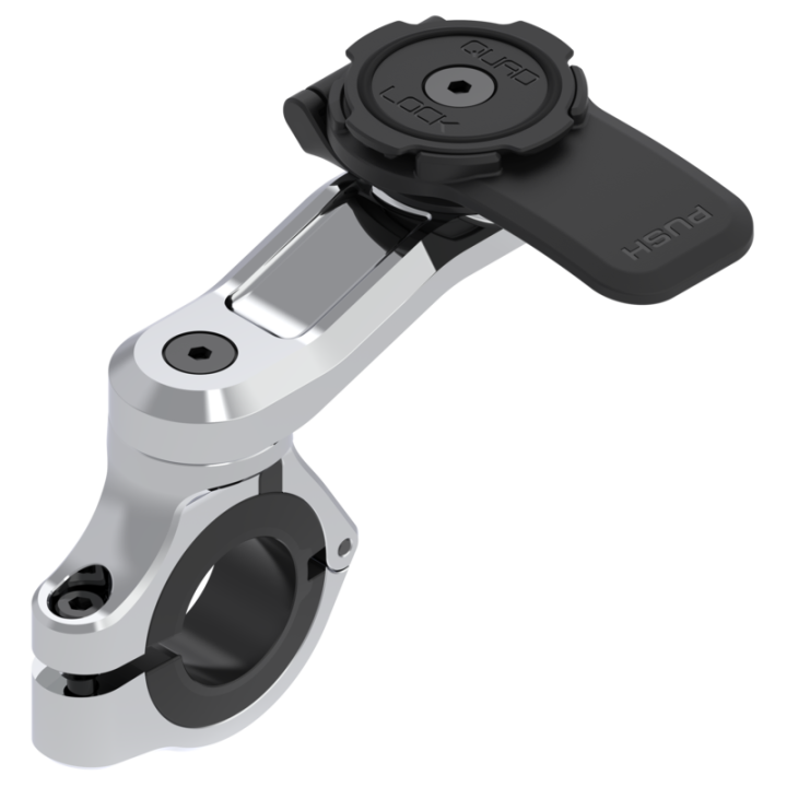 Support de montage guidon QUAD LOCK Pro Chrome | Oxmoto