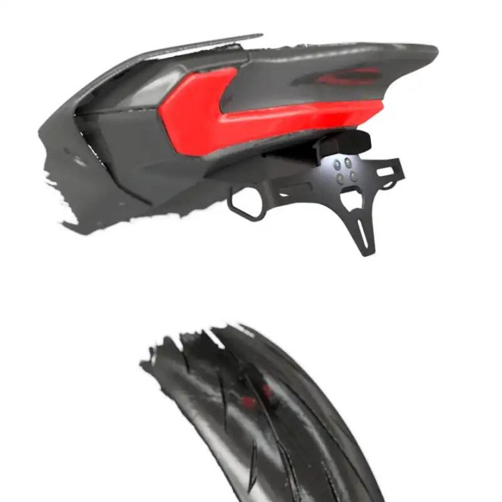 Support de plaque R&G RACING - noir LP0395BK | Oxmoto