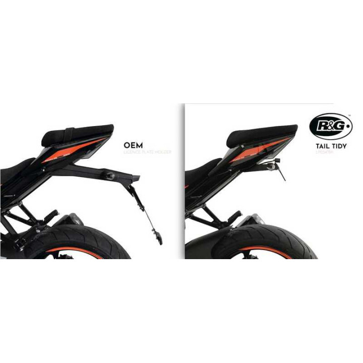 Support de plaque R&G RACING noir LP0347BK | Oxmoto
