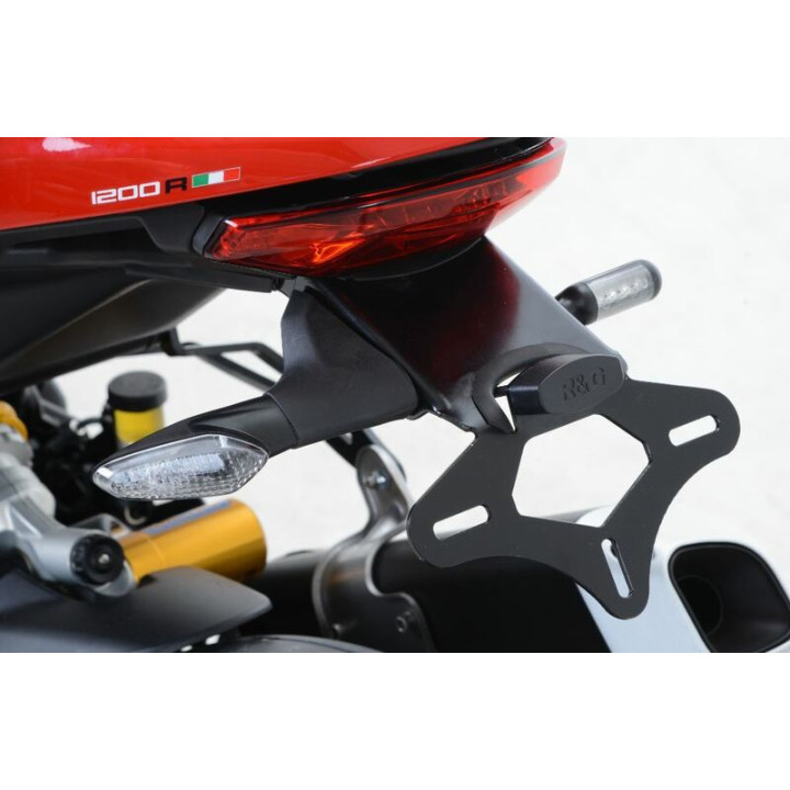 Support de plaque R&G RACING noir Ducati Monster 1200R LP0191BK