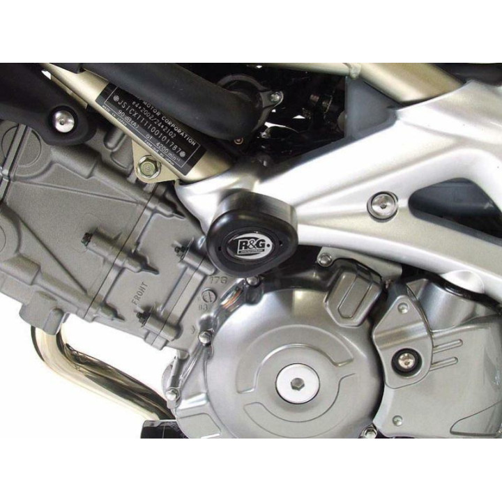 Tampons de protection R&G RACING Aero noir CP0255BL | Oxmoto