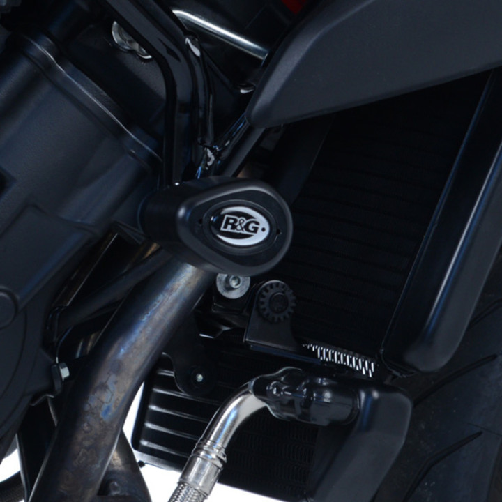Tampons de protection R&G RACING Aero noir MV Agusta CP0454BL
