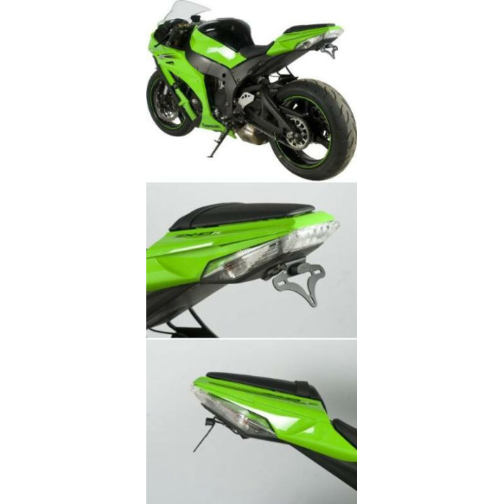 Support de plaque R&G RACING noir Kawasaki ZX10R LP0101BK