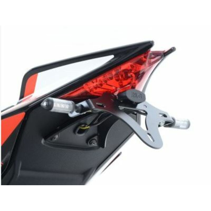 Support de plaque noir R&G RACING Aprilia V4 Tuono | Oxmoto