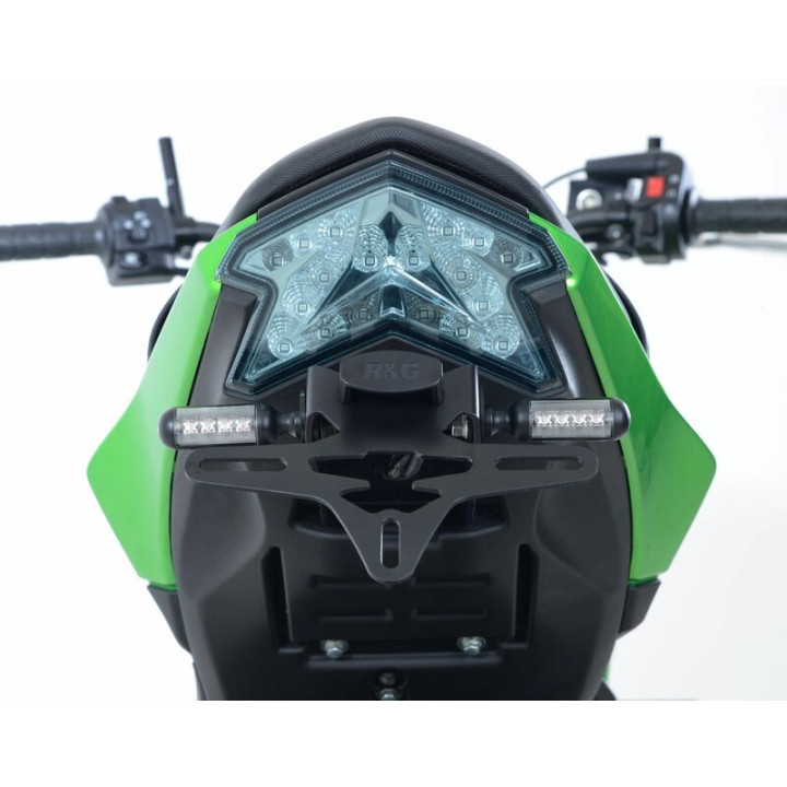 Support de plaque R&G RACING noir Kawasaki Z125 LP0209BK
