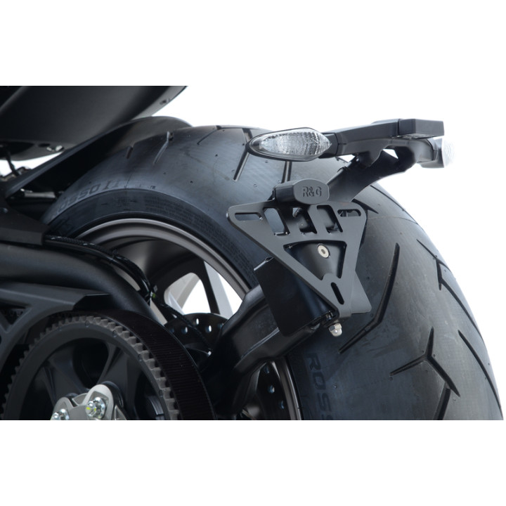 Support de plaque R&G RACING noir Ducati X Diavel | Oxmoto