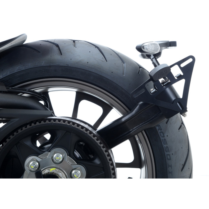 Support de plaque R&G RACING noir Ducati X Diavel | Oxmoto