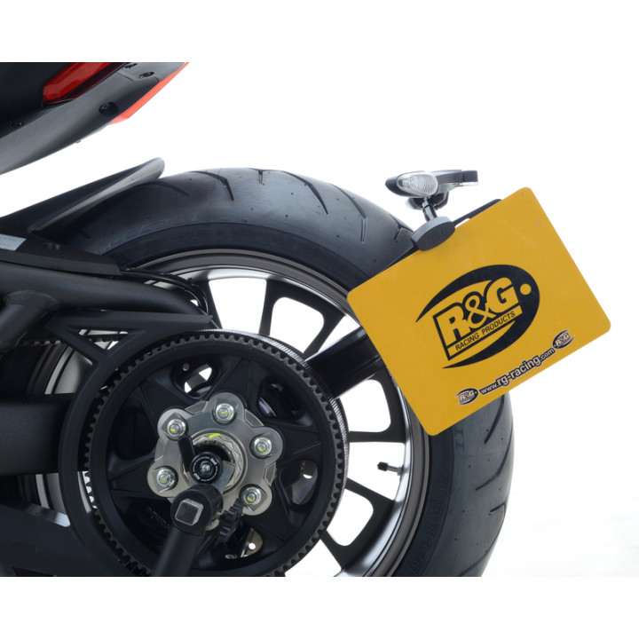 Support de plaque R&G RACING noir Ducati X Diavel | Oxmoto