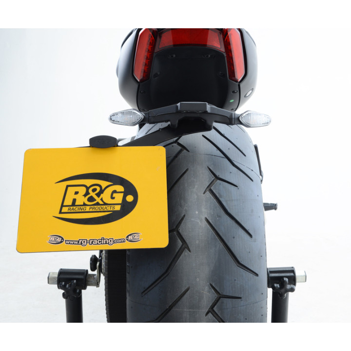 Support de plaque R&G RACING noir Ducati X Diavel | Oxmoto
