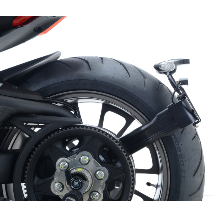 Support de plaque R&G RACING noir Ducati X Diavel | Oxmoto