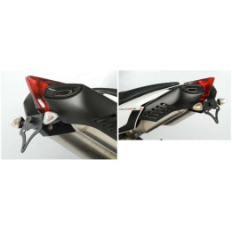 Support de plaque R&G RACING noir Aprilia Dorsoduro | Oxmoto