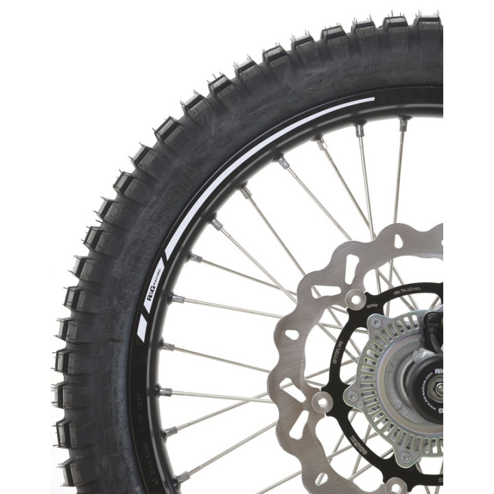 Liseré de jantes R&G RACING 17'' blanc | Oxmoto