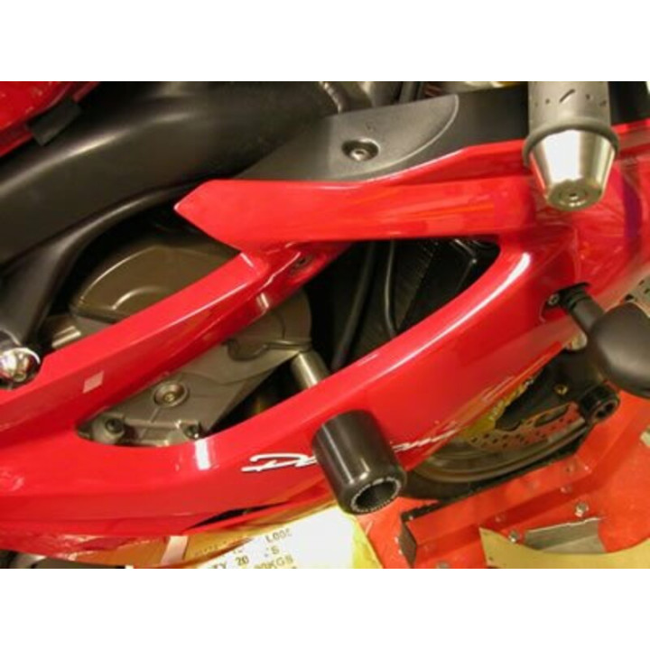 Tampons de protection R&G RACING Classic Style blanc Triumph 675 Daytona
