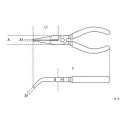 Pince à becs coudés plats longs striés Beta taille 200 branches gainées confort bi-matières