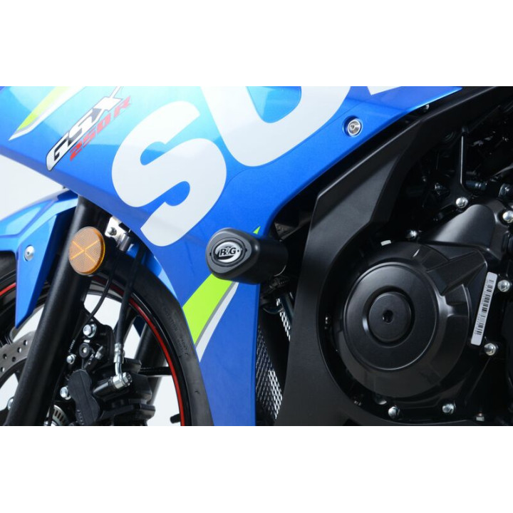 Tampons de protection R&G RACING Aero noir (sans perçage) Suzuki GSX250R