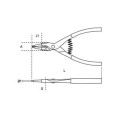 Pince pour circlips extérieurs à becs droits Beta taille 175