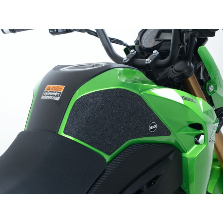 Kit grip de réservoir R&G RACING 2 pièces noir Kawasaki Z125