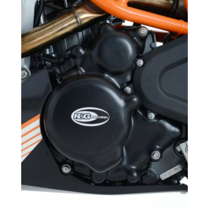 Couvre carter R&G RACING gauche noir KTM 390 Duke | Oxmoto