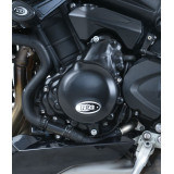 Couvre-carter gauche R&G RACING noir Triumph | Oxmoto