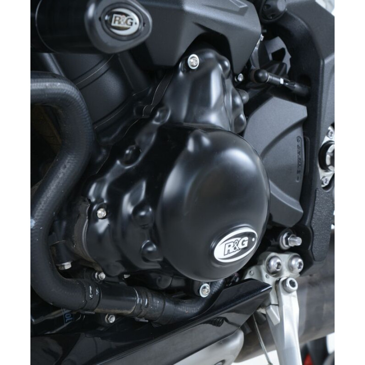 Couvre-carter gauche R&G RACING noir Triumph | Oxmoto