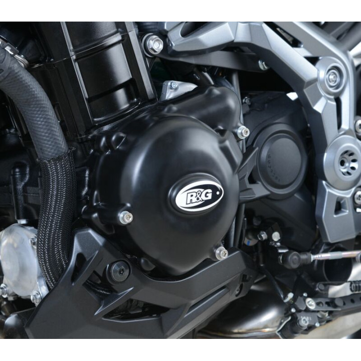 Couvre-carter gauche R&G RACING noir Kawasaki Z900 | Oxmoto