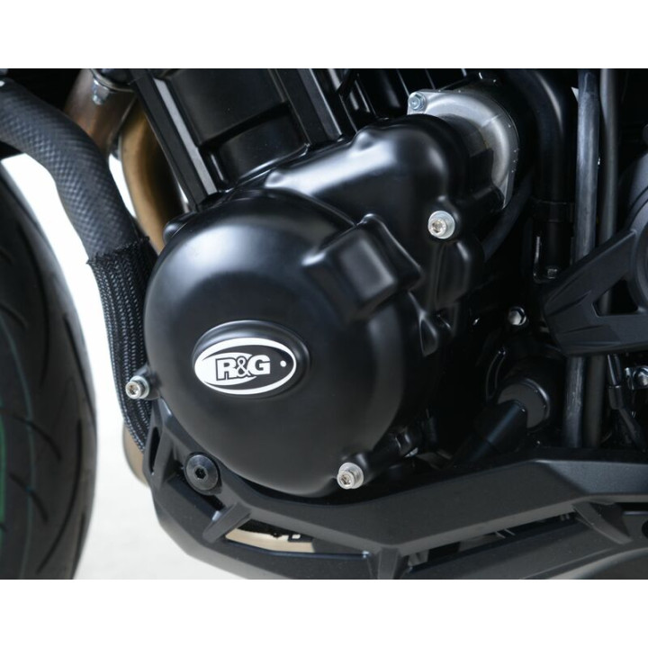 Couvre-carter gauche R&G RACING noir Kawasaki Z900 | Oxmoto