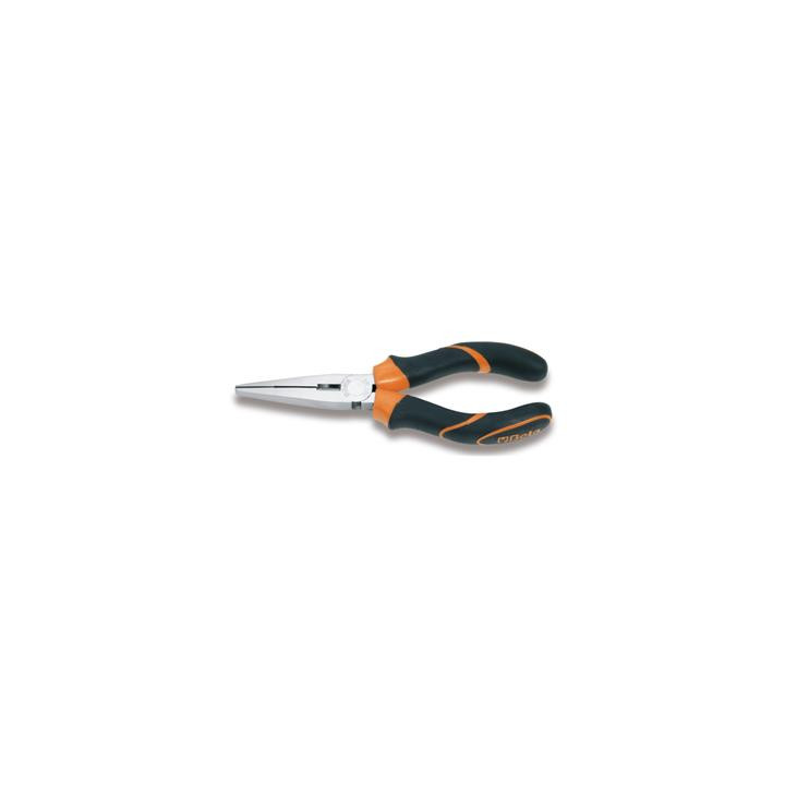 Pince à becs plats longs striés Beta taille 200 branches gainées confort bi-matières