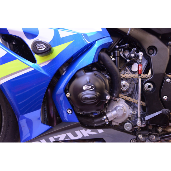 Couvre-carter gauche R&G RACING Race Series noir Suzuki GSX-R1000 ECC0229R