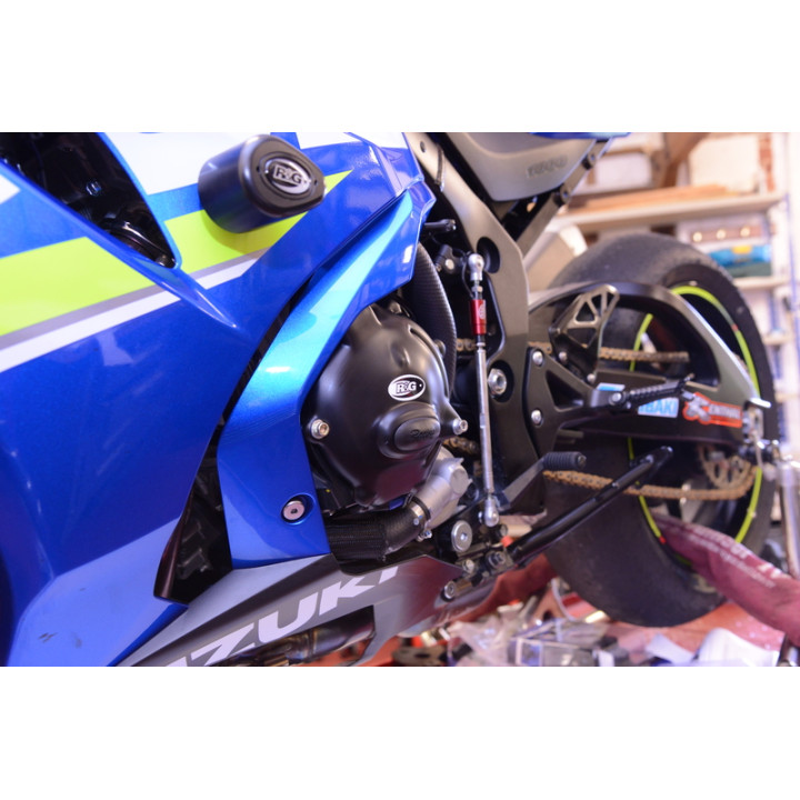 Couvre-carter gauche R&G RACING Race Series noir Suzuki GSX-R1000 ECC0229R