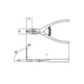Pince pour circlips extérieurs à becs coudés à 90° Beta taille 175