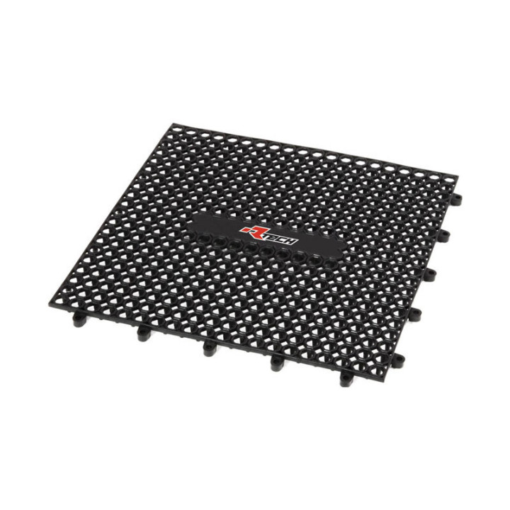 Tapis modulaire en caoutchouc Racetech - 9 pièces (1 m²) - noir