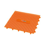 Tapis modulaire en caoutchouc Racetech - 9 pièces (1 m²) - orange
