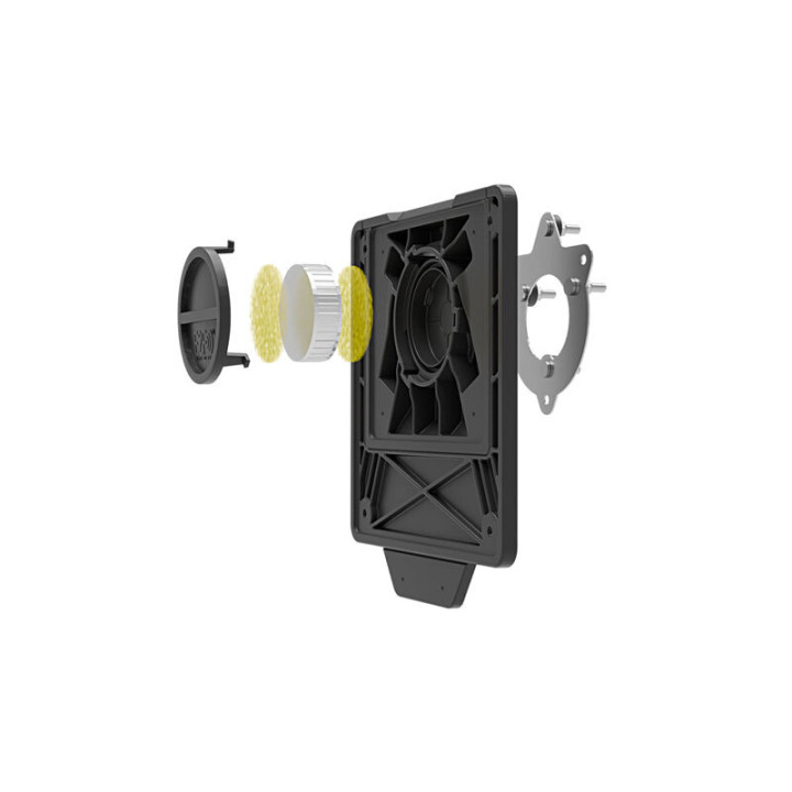 Support de plaque avec compartiment pour traceur Racetech - noir
