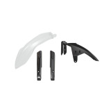 Kit garde-boue avant et protections de fourche Racetech - blanc/noir