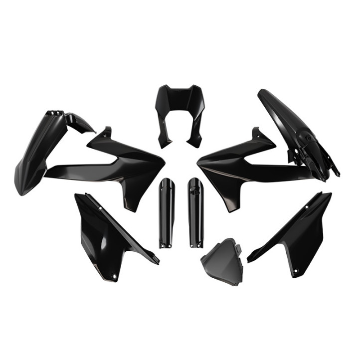 Kit plastique Racetech 7 pièces - noir | Oxmoto