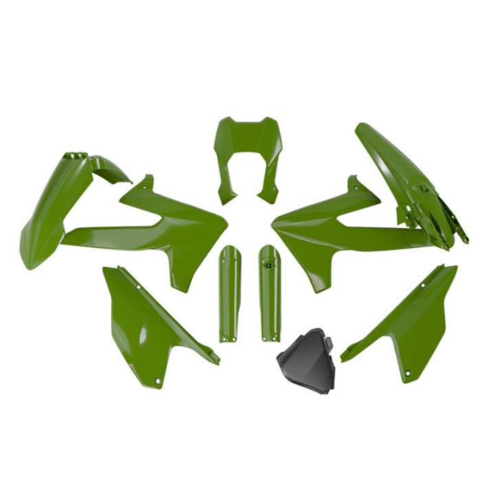 Kit plastique Racetech 7 pièces - vert | Oxmoto